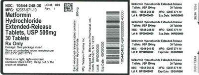 Label - LABEL METFORMIN HCL TABS 500MG BPI(10544 248 30) WATSON(62037 571 10) REV1